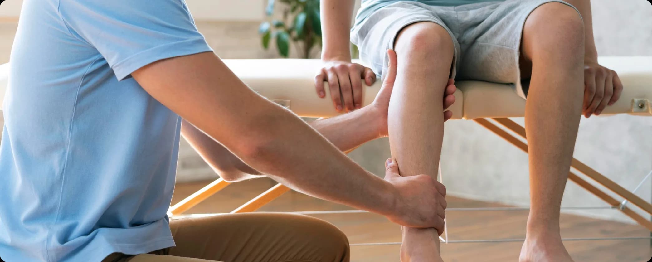 Physical therapy session for limb lengthening